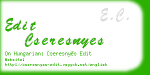 edit cseresnyes business card